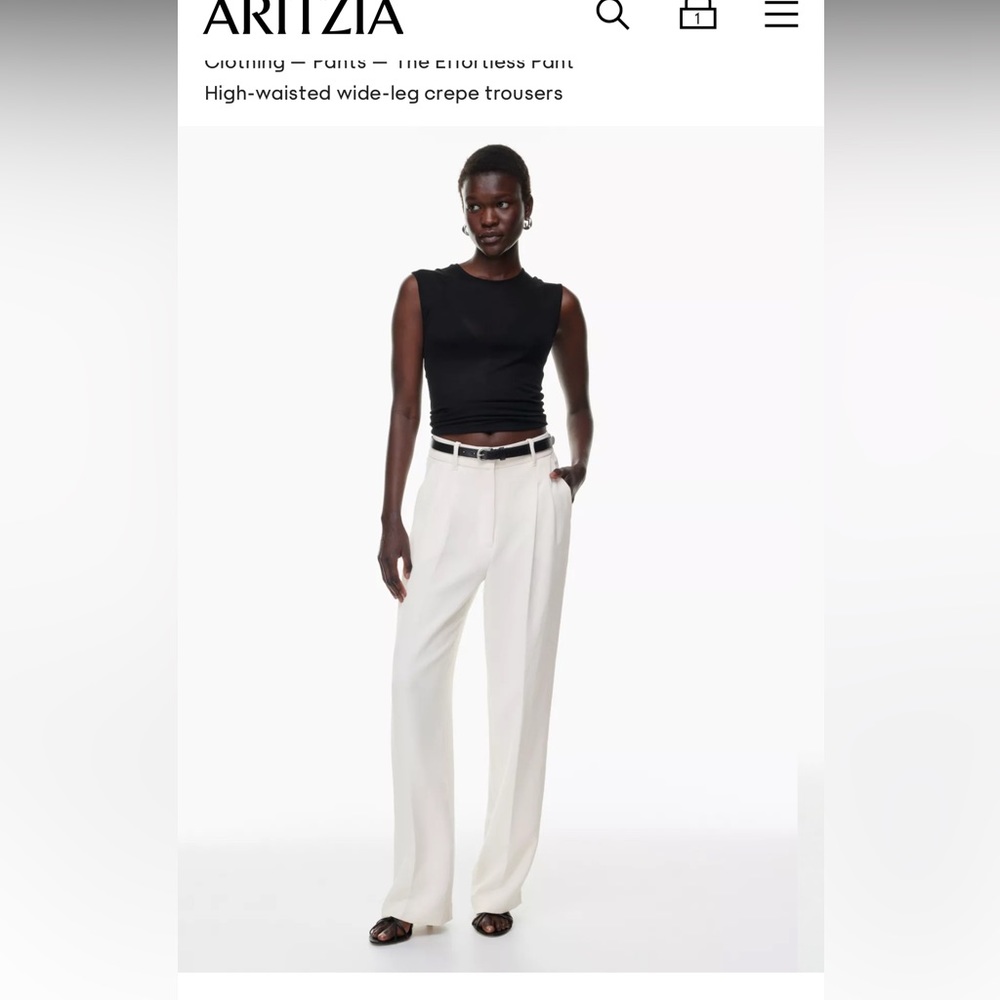 Aritzia Effortless Pants - Light Birch
